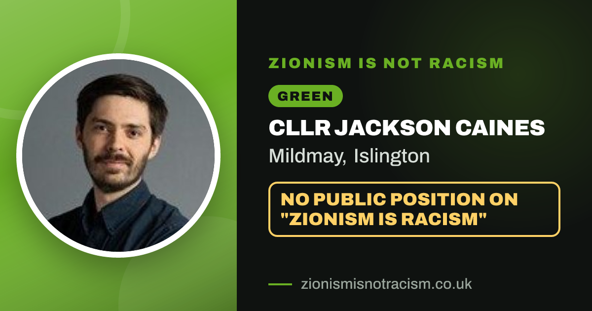 Share image: Cllr Jackson Caines, Mildmay ward, Islington