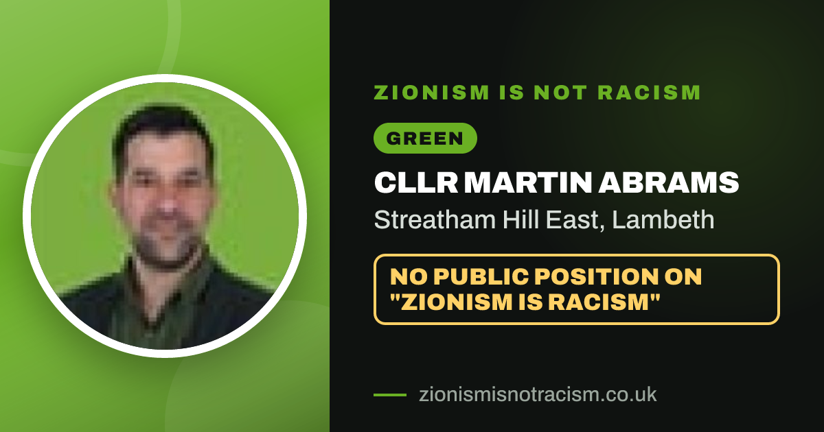 Share image: Cllr Martin Abrams, Streatham Hill East ward, Lambeth